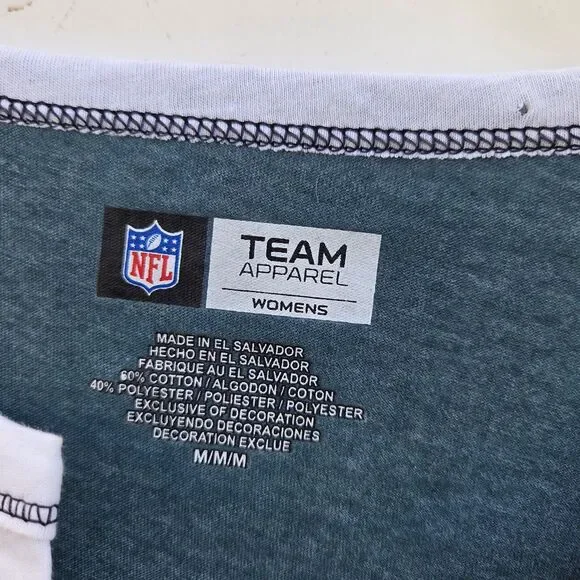 NFL Team Apparel Women’s Philadelphia Eagles Football T-shirt Size M - Picture 3 of 6